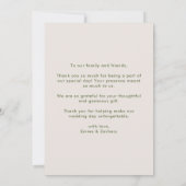 Modern Wedding Foto Dankeschön Card Dankeskarte (Rückseite)