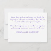 Modern Wedding Foto Dankeschön Card Dankeskarte (Rückseite)