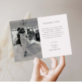 Modern Wedding Foto Dankeschön Card Dankeskarte
