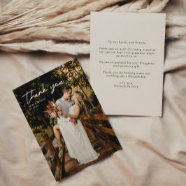Modern Wedding Foto Dankeschön Card Dankeskarte
