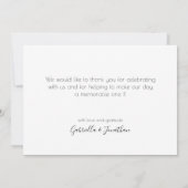 Modern Wedding Foto Dankeschön Card Dankeskarte (Rückseite)