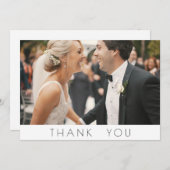 Modern Wedding Foto Dankeschön Card Dankeskarte (Vorne/Hinten)