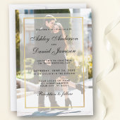 Modern Wedding Foto Invasion Overlay G Einladung
