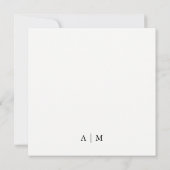 Modern Wedding Foto Square Einladung| Overlay Einladung (Rückseite)