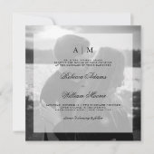Modern Wedding Foto Square Einladung| Overlay Einladung (Vorderseite)