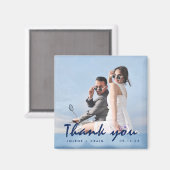 Modern Wedding Foto Vielen Dank für Ihr Interesse Magnet (Vorderseite/Rückseite)