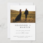 Modern Wedding Full Photo Typography Script Save The Date (Rückseite)
