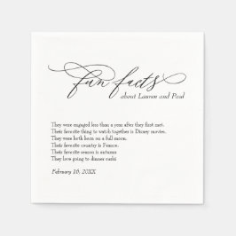 Modern Wedding Fun facts napkins  Serviette