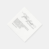 Modern Wedding Fun facts napkins Serviette (Ecke)