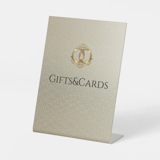 Modern Wedding Gifts&Cards Sign Sockelschild (Vorderseite)