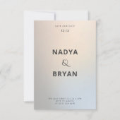 Modern Wedding Gold Silver Save the Date Einladung (Vorderseite)