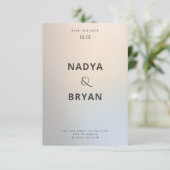 Modern Wedding Gold Silver Save the Date Einladung (Stehend Vorderseite)