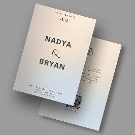 Modern Wedding Gold Silver Save the Date Einladung