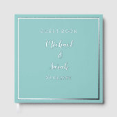 Modern Wedding Guest Book, Minimalist Custom Gästebuch (Vorderseite)