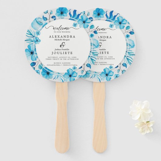 Modern Wedding Hand Fan Fächer (Vorne und Hinten)