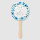 Modern Wedding Hand Fan Fächer (Vorderseite)