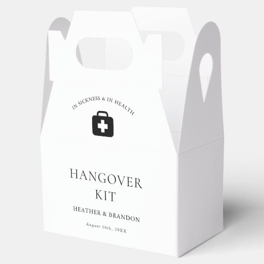 Modern Wedding Hangover Kit Geschenkschachtel (Geöffnet)