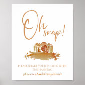 Modern Wedding Hashtag Sign Poster (Vorne)