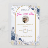 Modern Wedding Invitation Back Message Einladung (Vorne/Hinten)