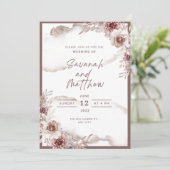 Modern Wedding Invitation Clean Minimal Style Einladung (Stehend Vorderseite)
