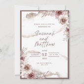 Modern Wedding Invitation Clean Minimal Style Einladung (Rückseite)