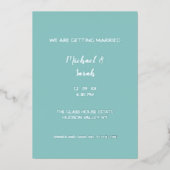 Modern Wedding Invitation, Minimalist Custom  Folieneinladung (Vorderseite)
