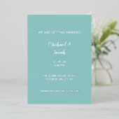 Modern Wedding Invitation, Minimalist Custom  Folieneinladung (Stehend vorne)