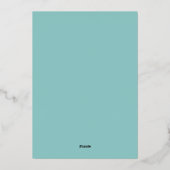 Modern Wedding Invitation, Minimalist Custom  Folieneinladung (Rückseite)