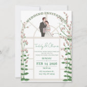 Modern Wedding Invitation Suite Einladung (Vorderseite)