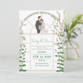 Modern Wedding Invitation Suite Einladung (Stehend Vorderseite)