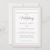Modern Wedding Invitation with Bold Date Front  Einladung (Rückseite)