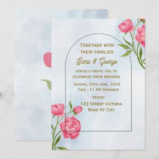 Modern Wedding Invitations  Einladung (Vorne/Hinten)