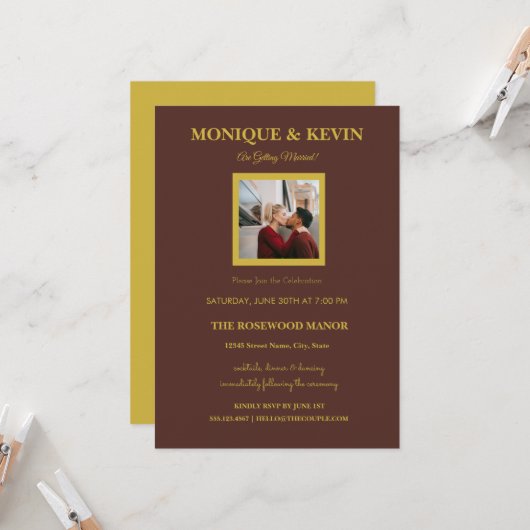 Modern Wedding Invite Instant Download Available Einladung (Vorderseite/Rückseite Beispiel)