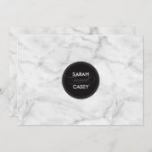 MODERN WEDDING INVITE Moderne Mod Spot schwarzer M Einladung (Vorne/Hinten)