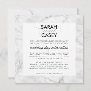 MODERN WEDDING INVITE Moderne Mod Spot schwarzer M Einladung