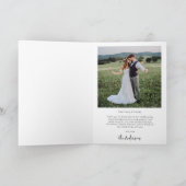 Modern Wedding Love and Thanks 2 Photo  Dankeskarte (Innenseite)