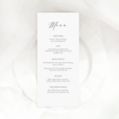 Modern wedding menu card with guest name menükarte
