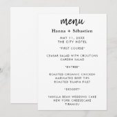 Modern Wedding Menu Menükarte (Vorne/Hinten)