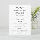 Modern Wedding Menu Menükarte (Stehend Vorderseite)