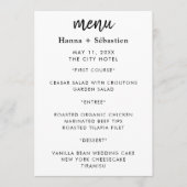 Modern  Wedding Menu Menükarte (Vorderseite)