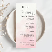 Modern  Wedding Menu Menükarte