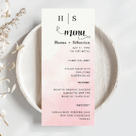 Modern  Wedding Menu Menükarte