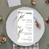 Modern  Wedding Menu Menükarte
