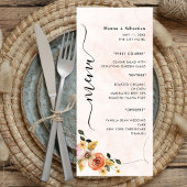 Modern  Wedding Menu Menükarte