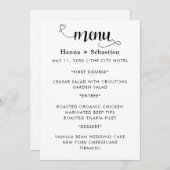 Modern Wedding Menu Menükarte (Vorne/Hinten)