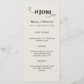 Modern Wedding Menu Menükarte (Vorderseite)