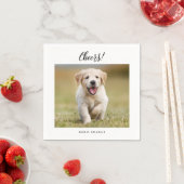 Modern Wedding mit Niedlich Hunde Foto Spaß Serviette (Beispiel)