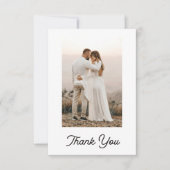 Modern Wedding Monogram Vielen Dank 4 Foto Collage Dankeskarte (Vorderseite)