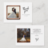 Modern Wedding Multi Foto Vielen Dank Mitteilungskarte (Vorne/Hinten)