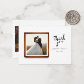 Modern Wedding Multi Foto Vielen Dank Mitteilungskarte (Vorderseite/Rückseite Beispiel)